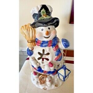 Home & Garden Party Snowman Tealight House Item #51008 Holiday Display